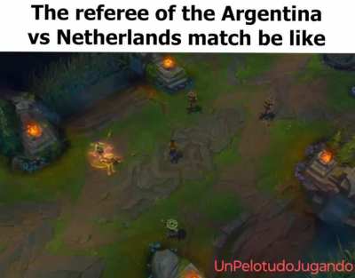 The referee of the Argentina vs Netherlands match be like