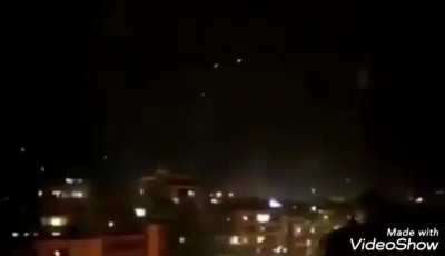 Celebration in Syria after the presidential elections looks like a galactic war broke out (sorry for the music the only version I found was with the music)