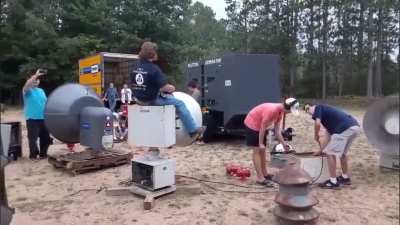 Ever seen someone ride a tornado siren like a bull before? I think not!