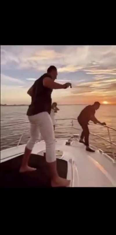 To give the ring to a friend while proposing