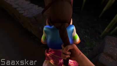 Palanquin D.va gets creampied (Saaxskar3D) [Overwatch]