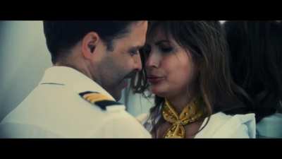 Monster On A Plane (2024): female flight attendant eaten during sex