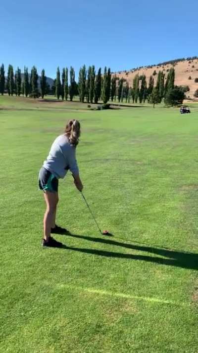 So... took my wife golfing for the first time today...