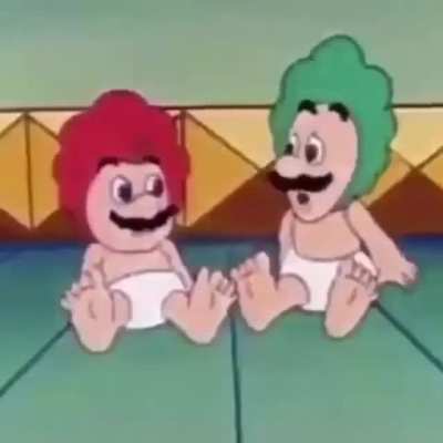 Luigi when he couldn’t stop his alternative SMG3 self from meeting Mario