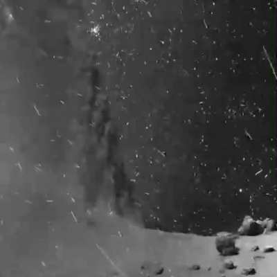Real footage captured by the European Space Agency’s from the surface of the comet 67P.