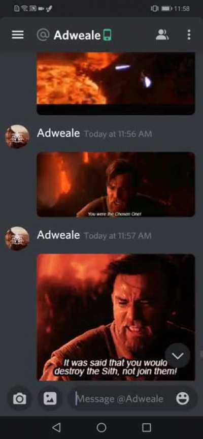 I have the high ground but it's discord