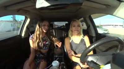 DRIVE WITH ME: TWERKING WITH ONLYFANS STRIPPERS! (Ally Hardesty & Rara Knupps)
