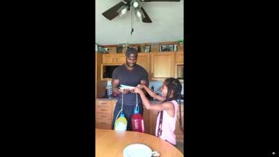 The little girl really got him good!