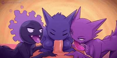 Gengar, Haunter and Gastly catch a train<wbr>er[Po<wbr>kémon<wbr>](Pin<wbr>ktaco<wbr>)