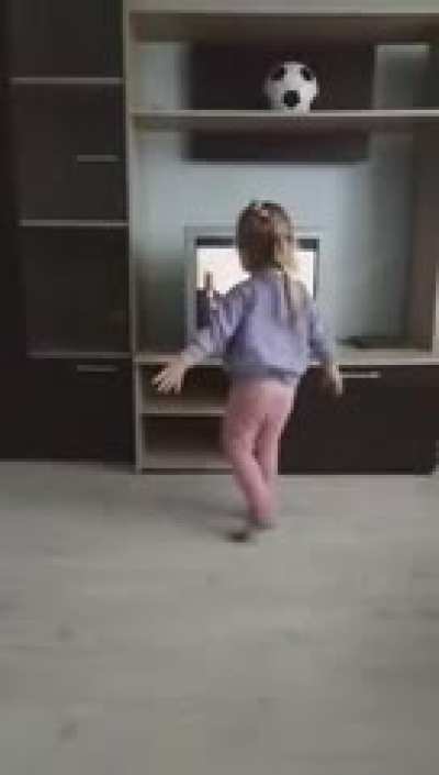 Little girl with an amazing sleight of hand magic trick.