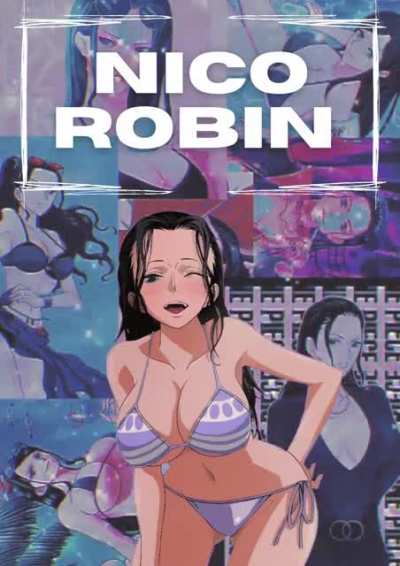 A Nico Robin badge I made for my anilist :)