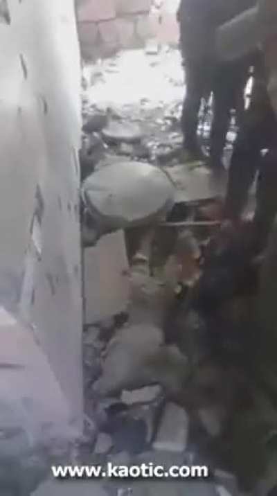 As fighting continues Iraqi soldier films dozens of isis combatants killed during combat. Date/ location unknown.