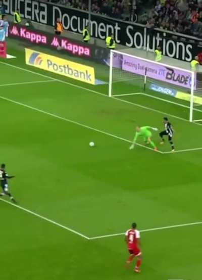 Professional footballer thinking penalty spot is the ball