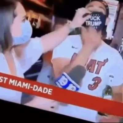 Reporter told him to put his mask on