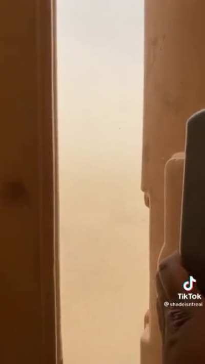 Pooping in the middle of a sandstorm......