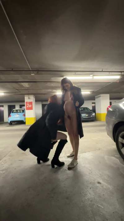 Just a little fun in the parking garage [GIF]