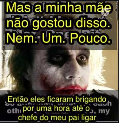 Eu decidi legendar a minha obra prima da imitação de voz para o português.