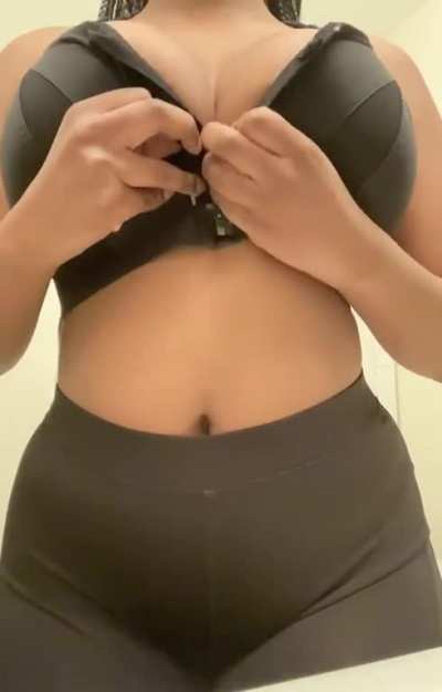 thank god for front zipper sports bras [OC]