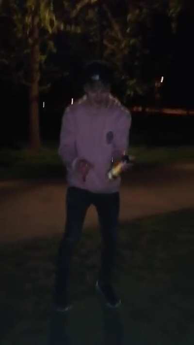 To shotgun a beer