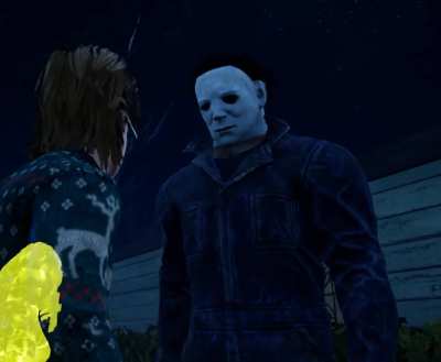 Myers' mask visibly smiles when you're a certain distance from his model. I never noticed this and now I'm losing it