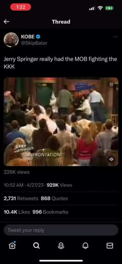 This one hurt fr fr 😔 RIP to Jerry Springer 🕊️