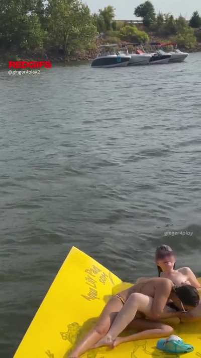 The water was a bit chilly at the lake but we had another idea to heat things up