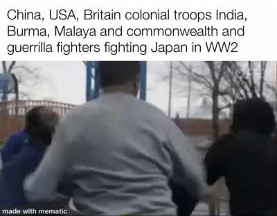Japan in WW2 was getting gang jumped