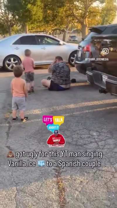 MAGA Gets Beat In Front of His Kids for Singing 