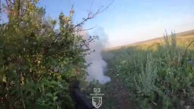 Counter attack on the previously lost position in the area of ​​Klishchiivka from first-person view of soldier from 93rd Separate Mechanized Brigade. Published on July 3, 2024
