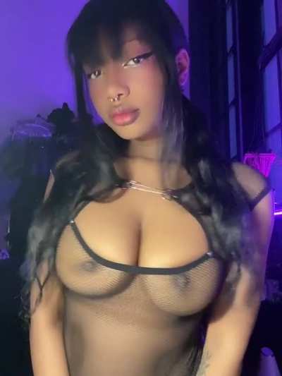 Can I be your big titty black goth gf? :3