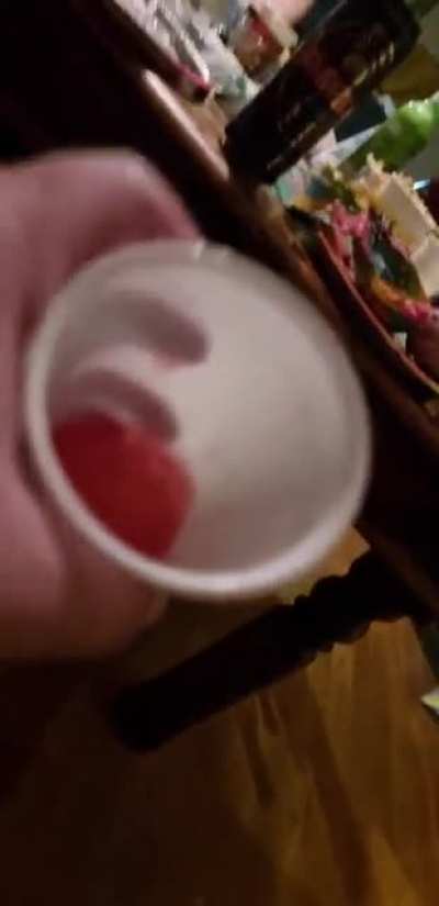 Gave my homeboi some jello last night.