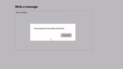 Typing speed limit