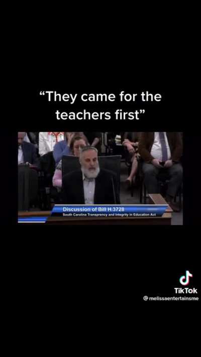 They came for the teachers first