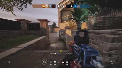 Running right into a shotgun would scare you pretty good...