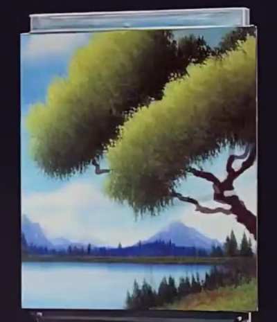All of Bob Ross’s paintings in one collage.