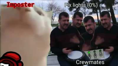 Crewmates do be playing with lights doe