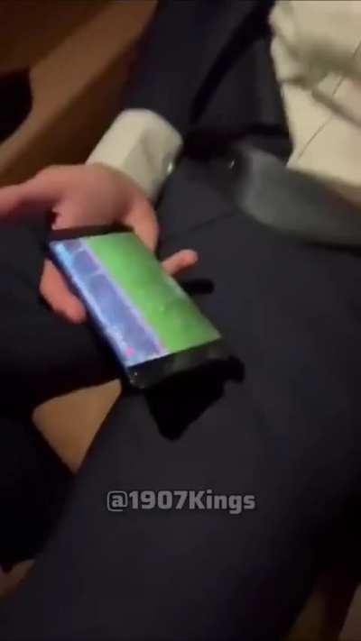 Dusan Tadic watching Fenerbahçe match in a car