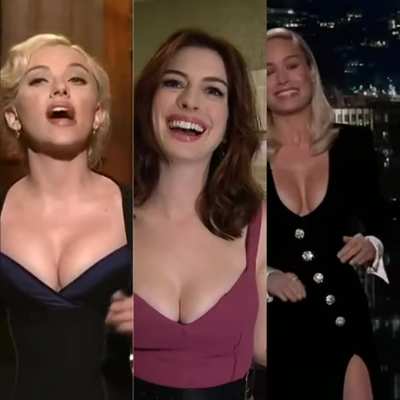 The Holy trinity of superhero tits (Scarlett, Anne & Brie)