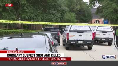 Welp, Notha DumAhh Burglar Got Turnt To a 🚬 This Morning By a Homeowner 🔫 :: Spring, TX