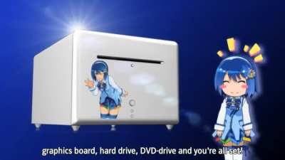 (2010) Microsofts Nanami 'helps' you build a windows 7 computer - Madobe Nanami no Windows 7 de PC Jisaku Ouen Commercial!!