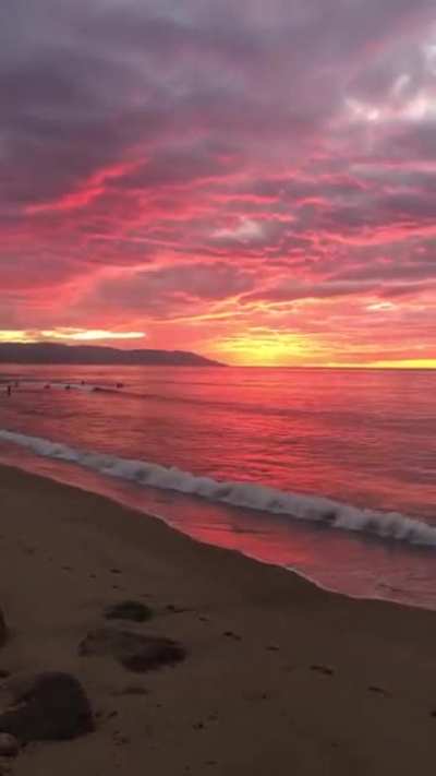 sunset and sea