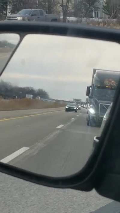 Don't be this idiot. You are not the merger police. Almost 2 miles to the merge point...