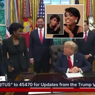 Trump weirdly calls a reporter “beau<wbr>tiful<wbr>” mid interview, despite warnings from his press secretary not too. Actual creep behavior