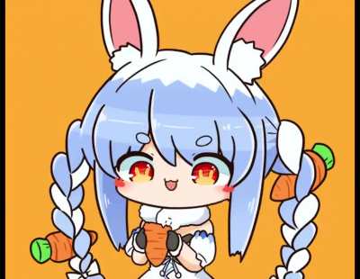 Pekora om nom noms a carrot [by @iglooDUDA]