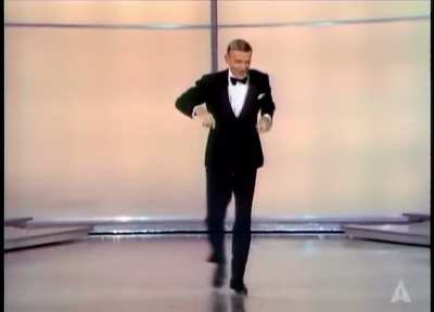 Fred Astaire dancing at the Oscars, 1970. He was 71 at the time.