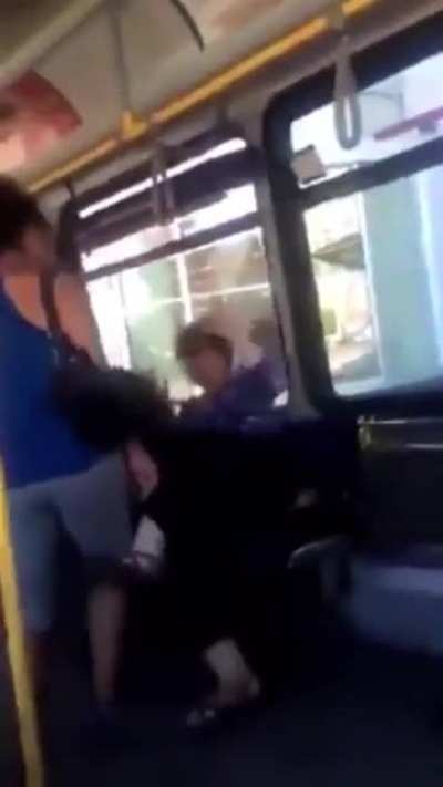 Granny spits on someone and learns a lesson
