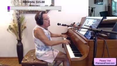 @pianoimproman hace el cover de Con Un Porrito En La Mano. mi vida está satisfecha