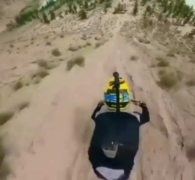 Extremely dangerous mountain biking