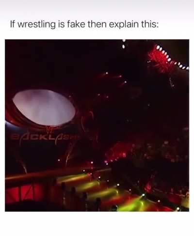 If wrestling is fake explain this