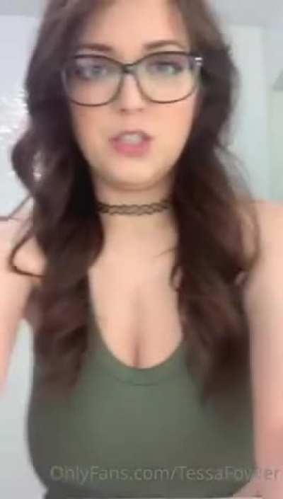 Proving that her tits are real